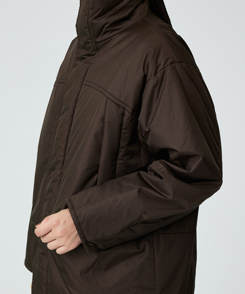 Rouge vif la cle(ルージュヴィフラクレ)の「【Le Melange/ル・メランジュ】モンスターパーカー / スタンドカラーコクーンコート / 中綿ジャケット(ダウンジャケット/コート・レディース・ブラウン/ブラック・フリー)」の16枚目の写真