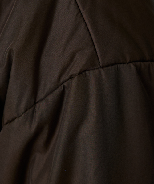 Rouge vif la cle(ルージュヴィフラクレ)の「【Le Melange/ル・メランジュ】モンスターパーカー / スタンドカラーコクーンコート / 中綿ジャケット(ダウンジャケット/コート・レディース・ブラウン/ブラック・フリー)」の18枚目の写真