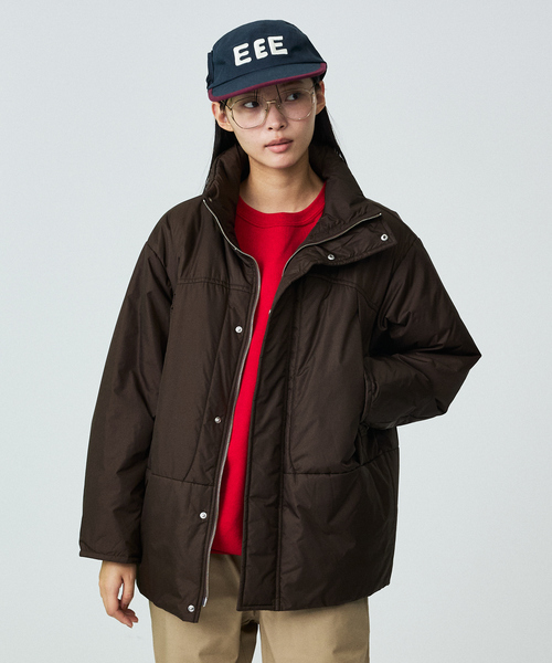 Rouge vif la cle(ルージュヴィフラクレ)の「【Le Melange/ル・メランジュ】モンスターパーカー / スタンドカラーコクーンコート / 中綿ジャケット(ダウンジャケット/コート・レディース・ブラウン/ブラック・フリー)」の21枚目の写真