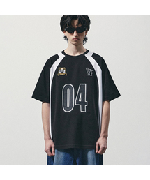 エンブレムラグラン半袖Tシャツブラック