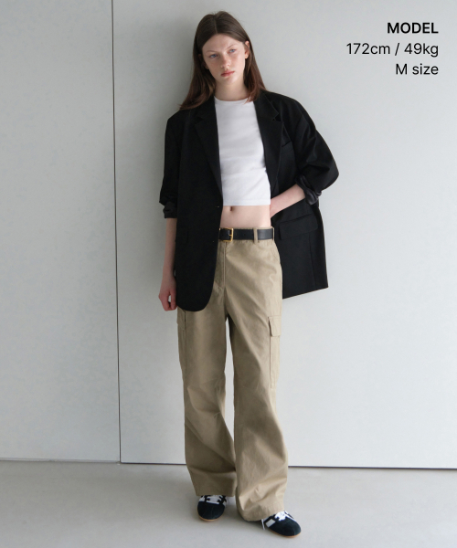 MUSINSA STANDARD WOMAN（ムシンサスタンダードウーマン）の「レディースオーバーサイズショルダーオーバーサイズブレザー[ブラック]（テーラードジャケット・レディース・その他・X-SMALL/SMALL/MEDIUM/LARGE）」の5枚目の写真