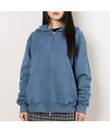 WEBHOUSE（ウェブハウス）の「ノーストレス フードジップアップ - インディブルー（パーカー）」