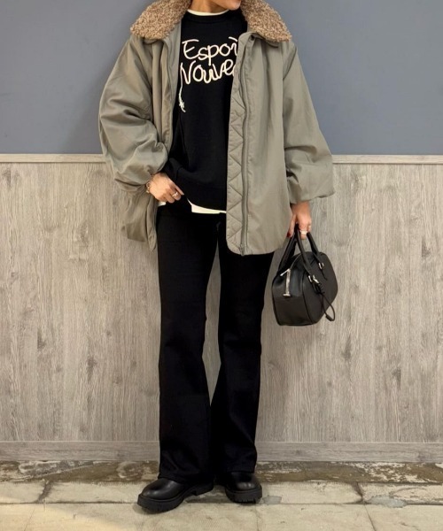 Right-on(ライトオン)の「【HONEYSUCKLE ROSE】サイドゴアミドルブーツ ニット素材 ボリュームソール おしゃれ(ブーツ・レディース・ブラック/ブラウン・M/L)」の14枚目の写真