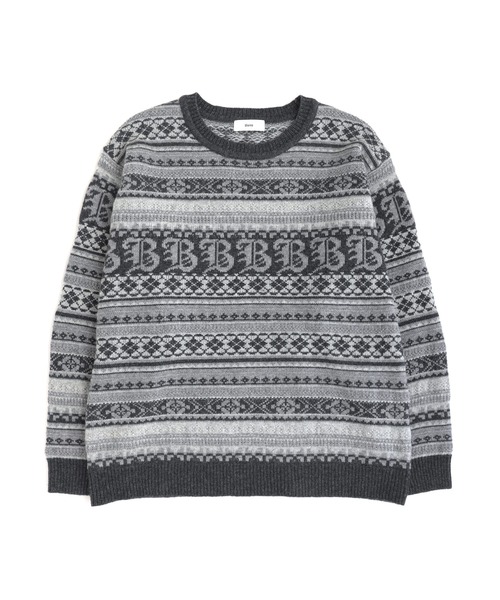 3Dジャガード クラシック フェアアイル ウールニット（ニット/セーター