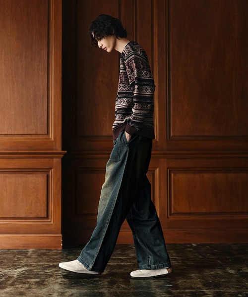 Bleme(ブレム)の「3Dジャガード クラシック フェアアイル ウールニット(ニット/セーター・メンズ・ネイビー/ブラウン/グレー・M/S/XL/L)」の18枚目の写真