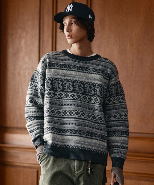 DSQUARED2 ニットセーター ノルディック フェアアイル 平野紫耀さん着用 Bleme（ブレム）の「3Dジャガード クラシック フェアアイル ウール