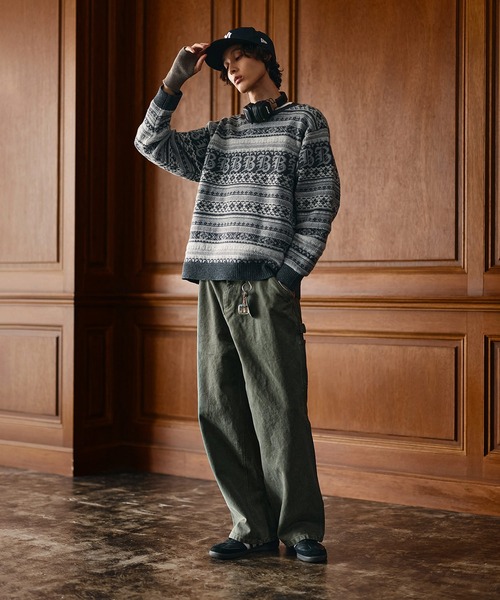 Bleme(ブレム)の「3Dジャガード クラシック フェアアイル ウールニット(ニット/セーター・メンズ・ネイビー/ブラウン/グレー・M/S/XL/L)」の11枚目の写真