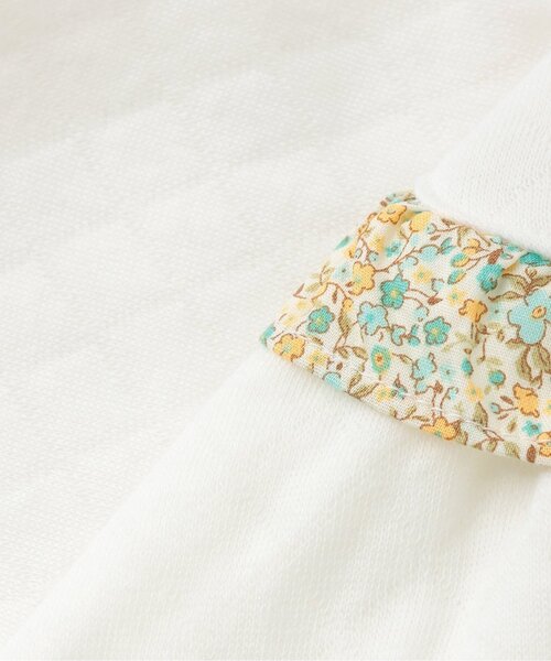 Sophie la girafe（ソフィーラジラフ）の「小花柄2WAYオール【日本製】（ロンパース・キッズ・オフホワイト/ピンク・50-70cm）」の5枚目の写真