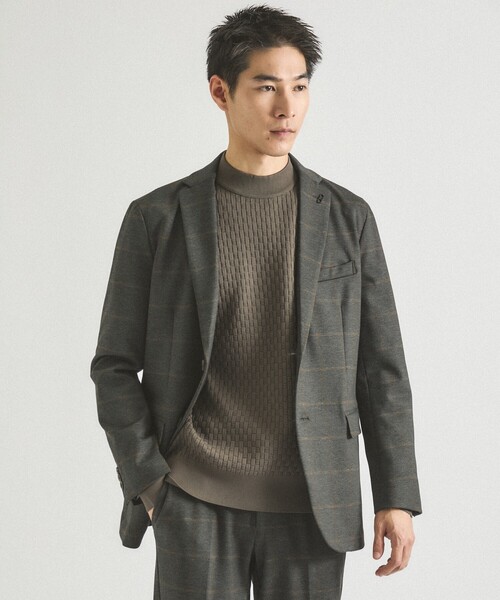 ABAHOUSE GRAY(アバハウスグレイ)の「【セットアップ対応】プレミアム ポンチジャケット(テーラードジャケット・メンズ・チャコールグレー/ブラウン/ネイビー・44/46/48/50)」の3枚目の写真