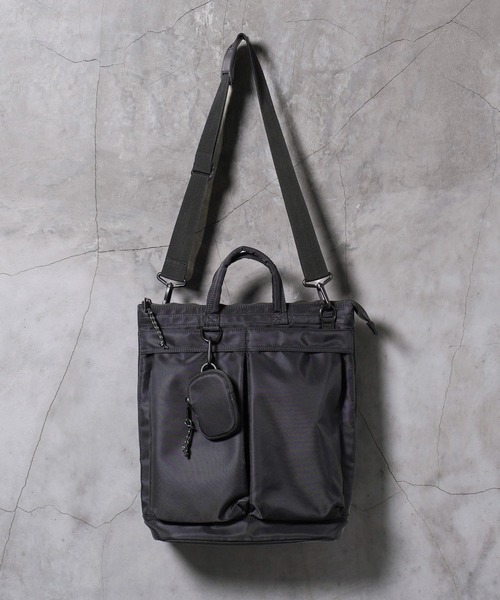セール】2WAY 撥水加工 ポーチ付き ショルダーヘルメットバッグ