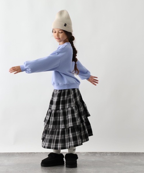 GLOBAL WORK(グローバルワーク)の「2wayティアードロングスカート/611227(スカート・キッズ・ブラック系/ブラック系9/ブラック系1/アイボリー・130cm/140cm/150cm/160cm)」の10枚目の写真