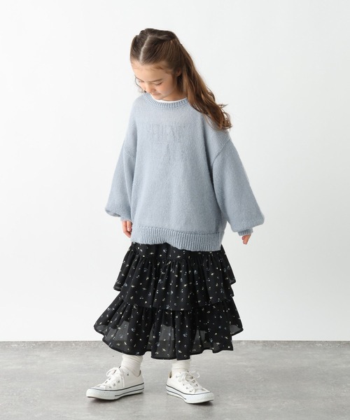 GLOBAL WORK(グローバルワーク)の「2wayティアードロングスカート/611227(スカート・キッズ・ブラック系/ブラック系9/ブラック系1/アイボリー・130cm/140cm/150cm/160cm)」の6枚目の写真