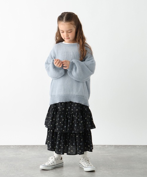 GLOBAL WORK(グローバルワーク)の「2wayティアードロングスカート/611227(スカート・キッズ・ブラック系/ブラック系9/ブラック系1/アイボリー・130cm/140cm/150cm/160cm)」の7枚目の写真