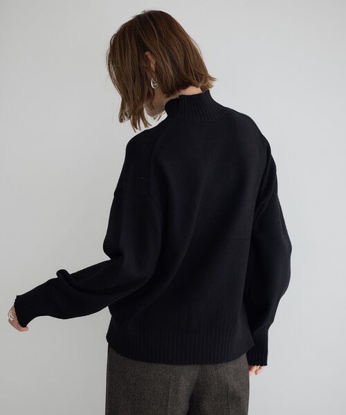 YECCA VECCA（イェッカヴェッカ）の「ワイドリブニット（ニット/セーター・レディース・イエロー/ブラック/ライトブルー/アイボリー・FREE）」の13枚目の写真