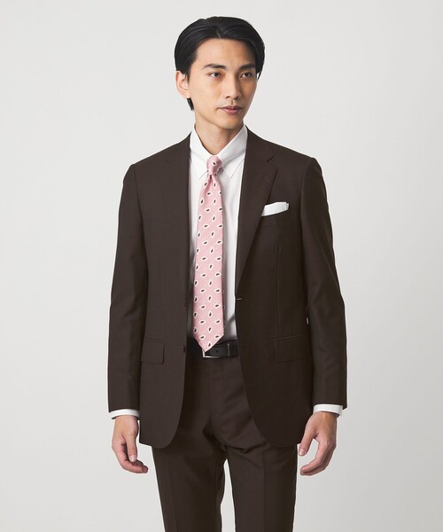 green label relaxing(グリーンレーベルリラクシング)の「REDA トロピカル 無地 2B RV スーツジャケット(スーツジャケット・メンズ・ネイビー/ダークグレー/ダークブラウン/ダークグリーン/ブラック・52/50/48/46/44/42)」の4枚目の写真