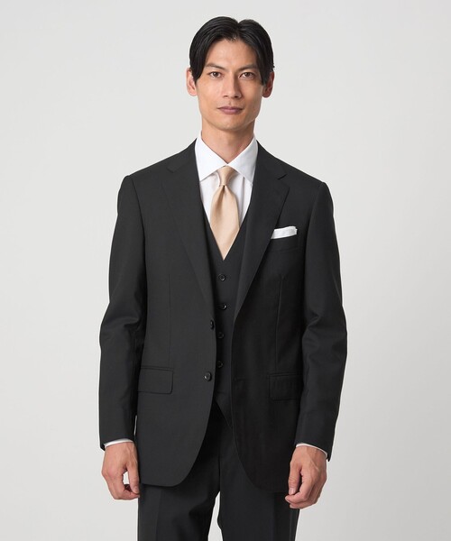 green label relaxing(グリーンレーベルリラクシング)の「REDA トロピカル 無地 2B RV スーツジャケット(スーツジャケット・メンズ・ネイビー/ダークグレー/ダークブラウン/ダークグリーン/ブラック・52/50/48/46/44/42)」の2枚目の写真