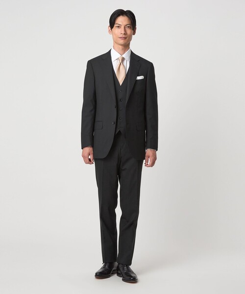 green label relaxing(グリーンレーベルリラクシング)の「REDA トロピカル 無地 2B RV スーツジャケット(スーツジャケット・メンズ・ネイビー/ダークグレー/ダークブラウン/ダークグリーン/ブラック・52/50/48/46/44/42)」の6枚目の写真