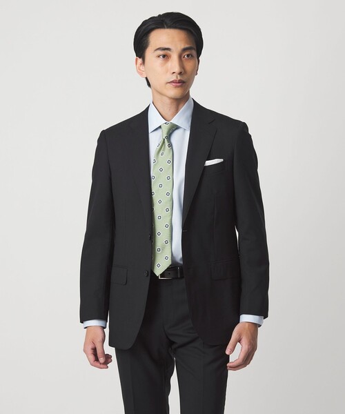 green label relaxing(グリーンレーベルリラクシング)の「REDA トロピカル 無地 2B RV スーツジャケット(スーツジャケット・メンズ・ネイビー/ダークグレー/ダークブラウン/ダークグリーン/ブラック・52/50/48/46/44/42)」の9枚目の写真