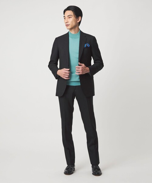 green label relaxing(グリーンレーベルリラクシング)の「REDA トロピカル 無地 2B RV スーツジャケット(スーツジャケット・メンズ・ネイビー/ダークグレー/ダークブラウン/ダークグリーン/ブラック・52/50/48/46/44/42)」の12枚目の写真