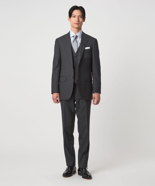 green label relaxing(グリーンレーベルリラクシング)の「REDA トロピカル 無地 2B RV スーツジャケット(スーツジャケット・メンズ・ネイビー/ダークグレー/ダークブラウン/ダークグリーン/ブラック・52/50/48/46/44/42)」の13枚目の写真