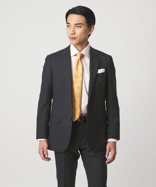 green label relaxing(グリーンレーベルリラクシング)の「REDA トロピカル 無地 2B RV スーツジャケット(スーツジャケット・メンズ・ネイビー/ダークグレー/ダークブラウン/ダークグリーン/ブラック・52/50/48/46/44/42)」の14枚目の写真