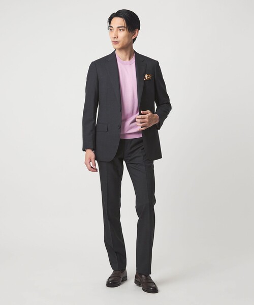 green label relaxing(グリーンレーベルリラクシング)の「REDA トロピカル 無地 2B RV スーツジャケット(スーツジャケット・メンズ・ネイビー/ダークグレー/ダークブラウン/ダークグリーン/ブラック・52/50/48/46/44/42)」の17枚目の写真