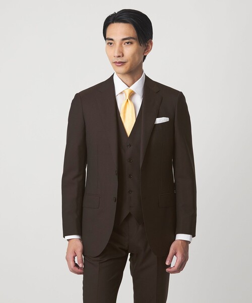 green label relaxing(グリーンレーベルリラクシング)の「REDA トロピカル 無地 2B RV スーツジャケット(スーツジャケット・メンズ・ネイビー/ダークグレー/ダークブラウン/ダークグリーン/ブラック・52/50/48/46/44/42)」の19枚目の写真