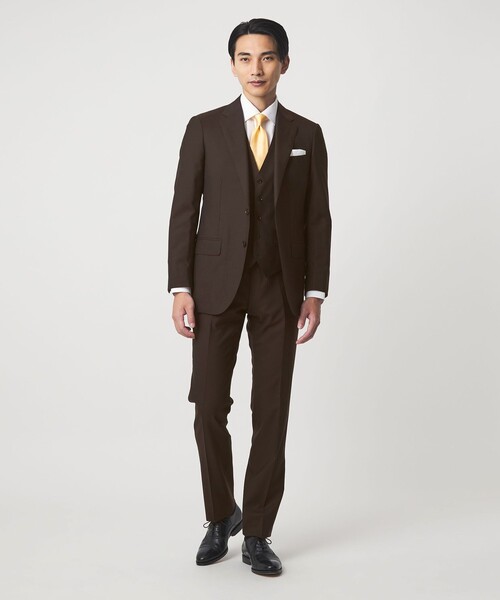 green label relaxing(グリーンレーベルリラクシング)の「REDA トロピカル 無地 2B RV スーツジャケット(スーツジャケット・メンズ・ネイビー/ダークグレー/ダークブラウン/ダークグリーン/ブラック・52/50/48/46/44/42)」の20枚目の写真