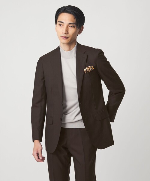 green label relaxing(グリーンレーベルリラクシング)の「REDA トロピカル 無地 2B RV スーツジャケット(スーツジャケット・メンズ・ネイビー/ダークグレー/ダークブラウン/ダークグリーン/ブラック・52/50/48/46/44/42)」の21枚目の写真