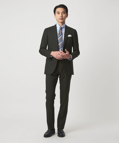 green label relaxing（グリーンレーベルリラクシング）の「REDA トロピカル 無地 2B RV スーツジャケット（スーツジャケット・メンズ・ネイビー/ダークグレー/ダークブラウン/ダークグリーン/ブラック・52/50/48/46/44/42）」の16枚目の写真