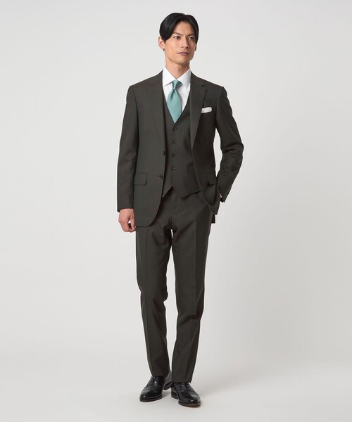 green label relaxing（グリーンレーベルリラクシング）の「REDA トロピカル 無地 2B RV スーツジャケット（スーツジャケット・メンズ・ネイビー/ダークグレー/ダークブラウン/ダークグリーン/ブラック・52/50/48/46/44/42）」の8枚目の写真