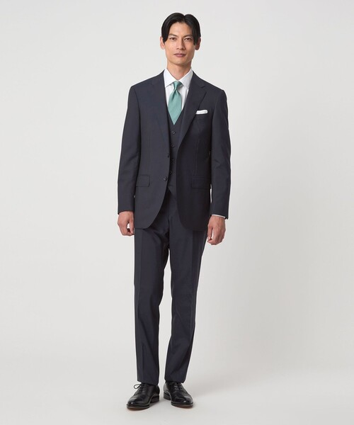 green label relaxing（グリーンレーベルリラクシング）の「REDA トロピカル 無地 2B RV スーツジャケット（スーツジャケット・メンズ・ネイビー/ダークグレー/ダークブラウン/ダークグリーン/ブラック・52/50/48/46/44/42）」の11枚目の写真