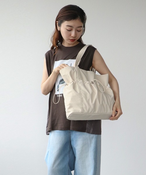 Cepica（セピカ）の「ギャザーポケットナイロントート（トートバッグ・レディース・アイボリー/ブラック・FREE）」の22枚目の写真