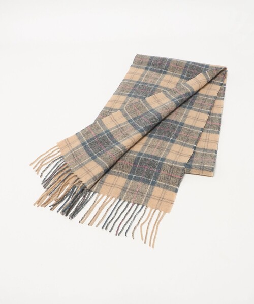 Barbour（バブアー）の「＜Barbour＞タータンチェック マフラー（マフラー・メンズ・ライトグレー/レッド/ダークブラウン/ベージュ/ロイヤルブルー/ネイビー/ケリーグリーン/ダークグリーン/オリーブ・FREE）」の4枚目の写真