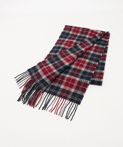 Barbour（バブアー）の「＜Barbour＞タータンチェック マフラー（マフラー・メンズ・ライトグレー/レッド/ダークブラウン/ベージュ/ロイヤルブルー/ネイビー/ケリーグリーン/ダークグリーン/オリーブ・FREE）」の9枚目の写真