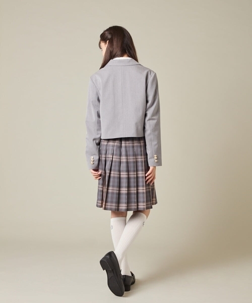 a.v.v（アーヴェヴェ）の「[150-160]【卒服】ラメチェックプリーツスカート（スカート・キッズ・ダークインディゴブルー/チャコールグレー・150/160）」の14枚目の写真