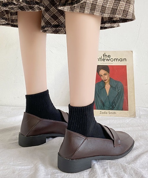 SallyLunn(サリーラン)の「スクエアトゥローファー(ローファー・レディース・ブラウン/ブラック・24/24.5)」の10枚目の写真