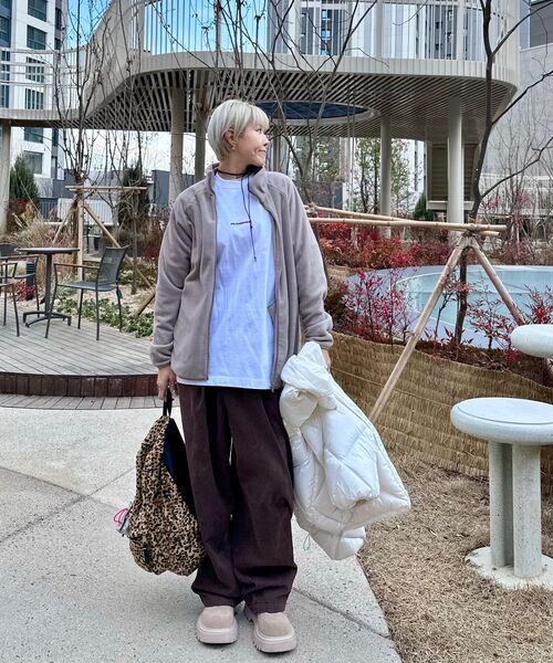 UNKNOWN PLANET（アンノウンプラネット）の「ワンタックワイド起毛綿パンツブラウン（その他パンツ・レディース・その他・MEDIUM/LARGE/SMALL）」の9枚目の写真