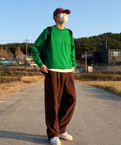 UNKNOWN PLANET（アンノウンプラネット）の「ワンタックワイド起毛綿パンツブラウン（その他パンツ・レディース・その他・MEDIUM/LARGE/SMALL）」の2枚目の写真