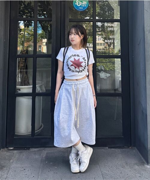 KNITTED（ニッティド）の「バミューダトレーニングハーフパンツ メランジェホワイト（その他パンツ・レディース・その他・MEDIUM/LARGE/X-LARGE）」の10枚目の写真