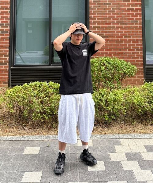 KNITTED（ニッティド）の「バミューダトレーニングハーフパンツ メランジェホワイト（その他パンツ・レディース・その他・MEDIUM/LARGE/X-LARGE）」の8枚目の写真