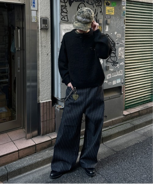 kutir(クティール)の「HENLEY NECK SHAGGY PULLOVER KNIT/ヘンリーネックシャギープルオーバーニット(ニット/セーター・メンズ・ネイビー/ブラウン/ブラック/カーキ・LARGE/MEDIUM)」の14枚目の写真
