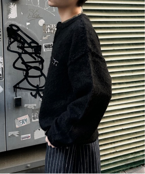 kutir(クティール)の「HENLEY NECK SHAGGY PULLOVER KNIT/ヘンリーネックシャギープルオーバーニット(ニット/セーター・メンズ・ネイビー/ブラウン/ブラック/カーキ・LARGE/MEDIUM)」の12枚目の写真