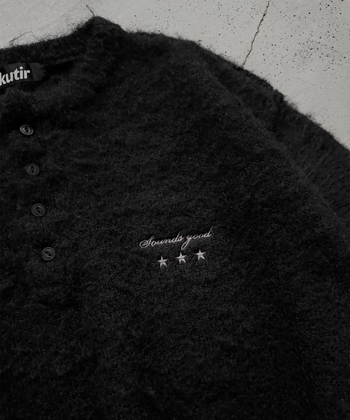kutir(クティール)の「HENLEY NECK SHAGGY PULLOVER KNIT/ヘンリーネックシャギープルオーバーニット(ニット/セーター・メンズ・ネイビー/ブラウン/ブラック/カーキ・LARGE/MEDIUM)」の21枚目の写真