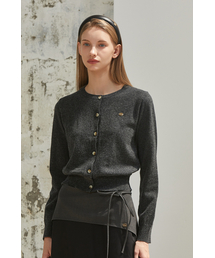 SOLID ROUND CARDIGAN_CHARCOAL