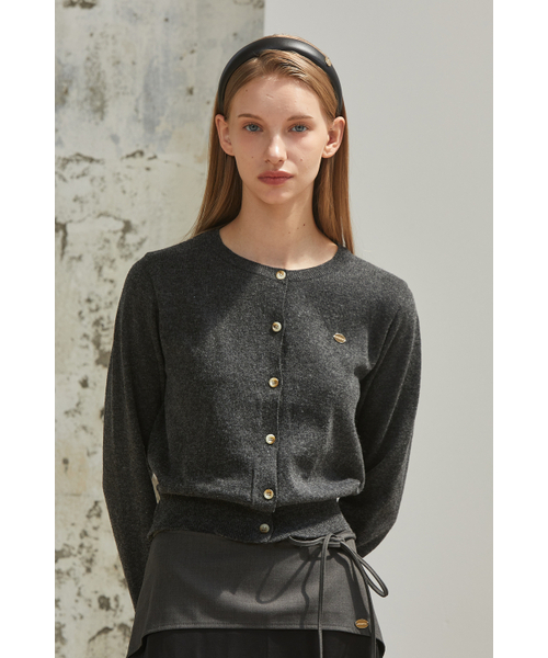 ANOETIC(アノエティック)の「SOLID ROUND CARDIGAN_CHARCOAL(カーディガン/ボレロ・レディース・チャコール・FREE)」の2枚目の写真