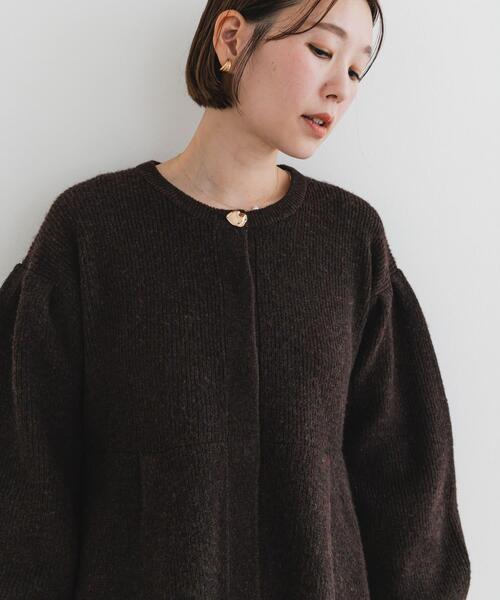 F by ROSSO(エフバイロッソ)の「F by ROSSO ペプラムボリュームスリーブカーディガン(カーディガン/ボレロ・レディース・ブラウン/チャコールグレー・FREE)」の14枚目の写真