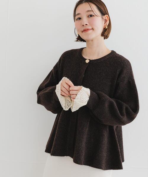 F by ROSSO(エフバイロッソ)の「F by ROSSO ペプラムボリュームスリーブカーディガン(カーディガン/ボレロ・レディース・ブラウン/チャコールグレー・FREE)」の17枚目の写真