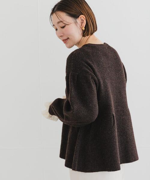 F by ROSSO(エフバイロッソ)の「F by ROSSO ペプラムボリュームスリーブカーディガン(カーディガン/ボレロ・レディース・ブラウン/チャコールグレー・FREE)」の19枚目の写真