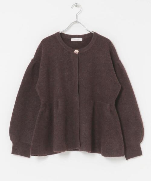 F by ROSSO(エフバイロッソ)の「F by ROSSO ペプラムボリュームスリーブカーディガン(カーディガン/ボレロ・レディース・ブラウン/チャコールグレー・FREE)」の21枚目の写真